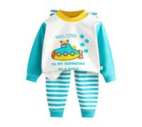 Generico Jogger Tuta Autunno Inverno Bambini Ragazzi Felpa Pullover Set Da Calcio Ragazzo Completo 2 Pezzi Costume Solid Color Cotone Tute Sportive Bambina 2-14 Anni