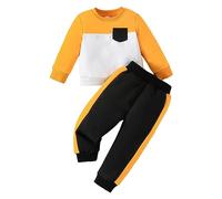 Generico Jogger Tuta Autunno Inverno Bambini Ragazzi Felpa Pullover Set di Felpe per Ragazzo E Bambine Top Pantaloni Kids Primavera Sportiva Completo Taglie Forti Regalo
