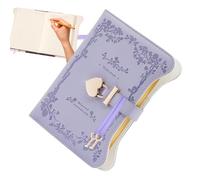 Generico Journal with Lock - Diario di bloccaggio vintage, Notebook per la pelle PU Secure | Organizzatore protetto privacy, diario scrittura con copertina rigida scuola, viaggi, pensieri, reg