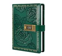 Generico Journal With Lock Lined, Leather Rose Hardcover, Diary, Planner