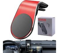 Generico Joyeloo Phone Holder, Mobile Phone Navigation Magnetic Bracket, L Type 360° Rotatable Car Phone Mount, Non-Slip Vent Clip Magnetic Phone Holder, for Any Smartphone (Red)