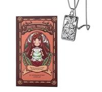 Generico Joyful Tarot Deck - 12x7cm, inglese, per principianti, comprese le carte dei tarocchi e la collana dei tarocchi
