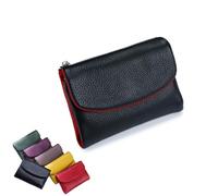 Generico Joyfullygo Wallet, Unisex Pebble Leather Wallet, Relevantk Wallets, Small Compact Pocket Purse for Coins, Cards (Black*A)