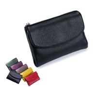 Generico Joyfullygo Wallet, Unisex Pebble Leather Wallet, Relevantk Wallets, Small Compact Pocket Purse for Coins, Cards (Black)