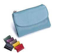 Generico Joyfullygo Wallet, Unisex Pebble Leather Wallet, Relevantk Wallets, Small Compact Pocket Purse for Coins, Cards (Blue)