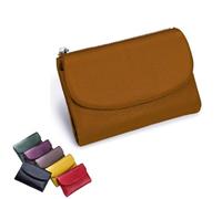 Generico Joyfullygo Wallet, Unisex Pebble Leather Wallet, Relevantk Wallets, Small Compact Pocket Purse for Coins, Cards (Orange)