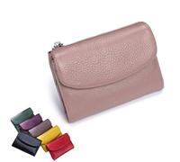 Generico Joyfullygo Wallet, Unisex Pebble Leather Wallet, Relevantk Wallets, Small Compact Pocket Purse for Coins, Cards (Pink)