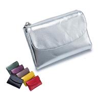 Generico Joyfullygo Wallet, Unisex Pebble Leather Wallet, Relevantk Wallets, Small Compact Pocket Purse for Coins, Cards (Silver)