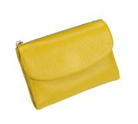 Generico Joyfullygo Wallet Unisex Pebble Leather Wallet Relevantk Womens Soft Small With Rfid Anti-Theft Protection Waterproof And Large Capacity (Linen Blue) (Yellow)