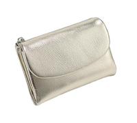 Generico Joyfullygo Wallet Unisex Pebble Leather Wallet Relevantk Womens Soft Small With Rfid Anti-Theft Protection Waterproof And Large Capacity (Linen Blue) (Gold)