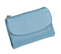 Generico Joyfullygo Wallet Unisex Pebble Leather Wallet Relevantk Womens Soft Small With Rfid Anti-Theft Protection Waterproof And Large Capacity (Linen Blue)