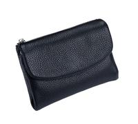 Generico Joyfullygo Wallet Unisex Pebble Leather Wallet Relevantk Womens Soft Small With Rfid Anti-Theft Protection Waterproof And Large Capacity (Linen Blue) (Black)