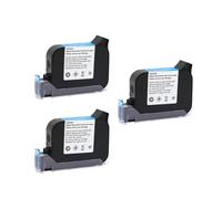 Generico JS12 600 DPI Premier Stampante portatile di livello A Fast Dry Eco Solvente Altezza di stampa Stampante a getto d'inchiostro da 12,7 mm Cartuccia d'inchiostro colorato(Black-3pcs)