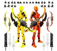 Generico JSTHHTTT 2 pezzi T13 Action Figure Set, Action Figure, Stampa 3D di Robot, T13 Action Figure Con Pi羅 Giunti, Decorazioni Desktop Per Gli Amanti Del Gioco Giocattoli (montaggio completato)
