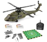 Generico K170 Elicottero RC per Adulti, Modello di Elicottero telecomandato UH-60L 170 Dimensioni 2.4G 4CH, Aereo da Interni Che vola per Adulti Principianti,2 Battery