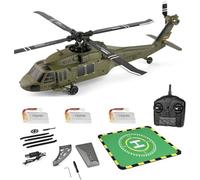 Generico K170 Elicottero RC per Adulti, Modello di Elicottero telecomandato UH-60L 170 Dimensioni 2.4G 4CH, Aereo da Interni Che vola per Adulti Principianti,3 Battery