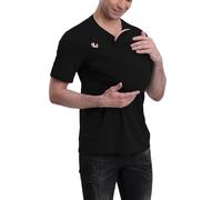 Generico Kangaroo Shirt for Dad And Baby, V Neck Short Sleeve Kangaroo T Shirt, Kangaroos Shirts Dad with Hat (Black,S)