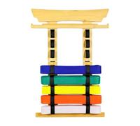 Generico Karate Belt Display, with 2 Hooks Stickers Medals Hanger Belt Display Wall Mount Portable Style, for Adults TKD BJJ Home School Academy Club Dojo Tournament Lobby Equipment Room