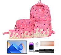 Generico Kawaii Backpack Set - 3 Piece | Ice Cream School Bag