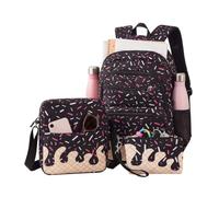 Generico Kawaii Backpack Set, 3 Piece Ice Cream School Bag Bookbag Set