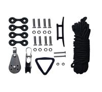 Generico Kayak Trolley Kit | Kayak Stability Heavy Duty Screws Hook Set | Ring Pad Eyes, Rope Cleat Carabiner System, 30 Feet Paracord, | for Ķayak Canoe Boat Outdoor Hiking Camping Fishing River Use
