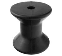 Generico Keel Roller Shaft - 3in Rubber Boat Trailer Roller 80x75x75mm | Bow Stop Guide with ½ Shaft | Durable Boat Trailer Accessory for Smooth Launching And Landing Black Rubber.