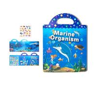 Generico Keep-Kids-Occupato Giocattolo da Viaggio-Riutilizzabile Jelly Sticker Activity Book per Bambini e Bambini