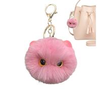 Generico Key Chain Ornament - 6x4cm Cat-Shaped Plush Ball Key Chain Decor | Realistic Adorable Gadgets, Girls Charming Decorative Keys Pendant Decoration For Animal Lovers Traveling Commuting School