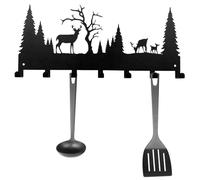 Genérico Key Hanger - 7-Hook Adhesive Metal Rack | Decorative Entryway Key Holder - Ideal For Front Door, Bedroom, Kitchen, Bathroom, Office, Apartment & Home Décor - Also Holds Towels, Bags, Hats