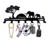 Genérico Key Hanger | with 7 Hooks Adhesive Metal | Decorative Entryway Key Holder Rack | for Front Door Bedroom Kitchen Bathroom Entryway Office Home Decor Apartment Towel Bag Hat