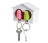 Genérico Key Holder Wall Mount, ABS 3.7 Inch | Kêy Holder for Wall with Birdhouse Shape Key H?lder, 2 Rings Attached Hook, Romantic Organizer for Home | Kêy Hooks ?all Mounted Entryway Living Room