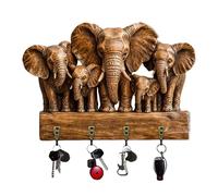 Generico Key Holder Wall Mount | Wooden Cute -Saving | Elephant Towel Hooks Key Holder Organizer | -Saving Wooden Multipurpose For Entryway Bedroom Kitchen Housewarming Clothes Towel Hat