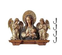 Generico Key Rack - Wood Religious Space Saving Hanger with 4 Hooks | Spiritual Wall Mount Organizer with Scripture Engravings for Friends, Entryway Shelves, Home Bedrooms and Indoor Hallways