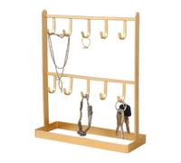 Generico Key Ring Holder Space-saving Metal Rack - with 10 Hooks