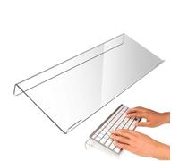 Generico Keyboard Stand - Tilted Desk Organizer, Tray Support | Durable Clear Acrylic Build Comfortable Wrist Alignment, Non Slide Base Workstation Solution Students Programmers Gamers