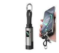Generico Keychain Charge Cable - Portable 4 in 1 Plug Fast Power Cord | 65W Short Charging Wire with Compact Design, Travel Ready Tech Accessory for Work Office Commute Outdoor Use, 20cm