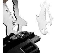Generico Keychain Multi Tool, Heavy Duty Gadget, Pocket Utility Keychain, Compact Tool 2.95 × 1.53 × 0.1 inch, for Indoor Outdoor Home Fishing Camping Hiking Climbing Women Men Dad