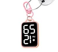 Generico Keychain Watch Clock, Portable Silent Timer, Touch Activated Utility, Compact Travel Accessory, 6 x 4 cm, for Kids Nurse Adult Student Exam School Classroom Office Study Room Outdoor Setup