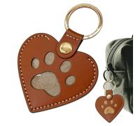 Generico Keyring Charm - Leather Fashion Pet Hair Memory Keepsake for Girlfriend | Material with Transparent Viewing Window & Clasp for Purses, Handbags, Wallets and Satchels