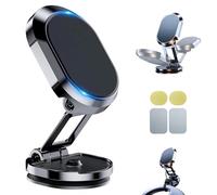 Generico Kicklo Phone Holder, Kicklo Foldable Magnetic Car Phone Holder, 360 Degree Rotatable Alloy Mount, Grip for Dashboard Air Vent Use, Universal Compatibility with Smartphone (Black)