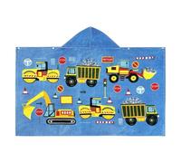 Generico Kids Bath Towels, Bath Towel with Construction Vehicle Design, Soft Absorbent 50x30 Inch Blanket Wrap Cover, Fast-Dry Cotton Fabric for Swim, Shower, Pool, Beach, 50 X 29.92 Inches