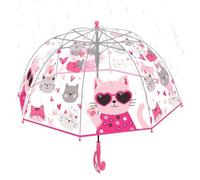 Generico Kids Bubble Umbrella - Clear Windproof Cartoon Dome For Ages 2-7