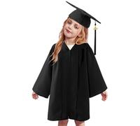 Generico Kids Cap and Gown, Cap and Gown 2025, Tasella confortevole da abiti da laurea per bambini, Elegante 2025 vestiti per prestazioni in costume da laurea per ragazzi