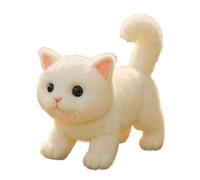 Generico Kids Cat Toy, Electric Cat Stuffed Animals, Cute Animal Plush Toys, Adorable and Creative Play, Ideal for Boys, Girls, Thanksgiving, Birthdays, Gray/Yellow/Pink/White Colors