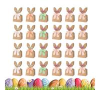 Generico Kids Easter Bags - 24 Pieces Rustic Paper Bunny Ears | Easter Goodie Bags Bunny Decor for Boys, Girls, Holiday, Party Favors, DIY Crafts, Treat, Goodie, Snack Cookie Cake Toy