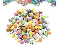 Genérico Kids Easter Eggs | 100 pezzi Speckled Table Centerpiece - Artificial Eggs Crafts with Stems, for Vase Wreath Garland Home Dining Room Workplace Party Celebration