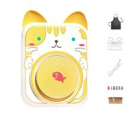 Generico Kids Electric Pottery Wheel Set Pottery Forming Machine,Pottery Machine,DIY Painting Supplies (Cat)