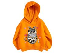 Generico Kids Felpa con Cappuccio/Sweatshirt Leggero Pullover Ampia Hoodie Elegante Sweatshirt Coulisse Tasca Giacca Eleganti Ragazze Casual Abbigliamento per Autunno Top Ragazzi