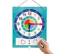 Generico Kids Learning Clock - Dry Erase Teaching Clocks for Kids - Time Practice Tool with Dry Erase Writing Area, Educational Resource for Classroom and Home Use
