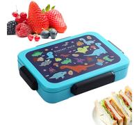 Generico Kids Lunch Box, Leakproof 5-Compartment Toddler Food Container with Tableware, Portable Travel Snack Box for School, Meal Prep, Camping, Picnic, Fruit Storage, 25 x 15 x 5 cm
